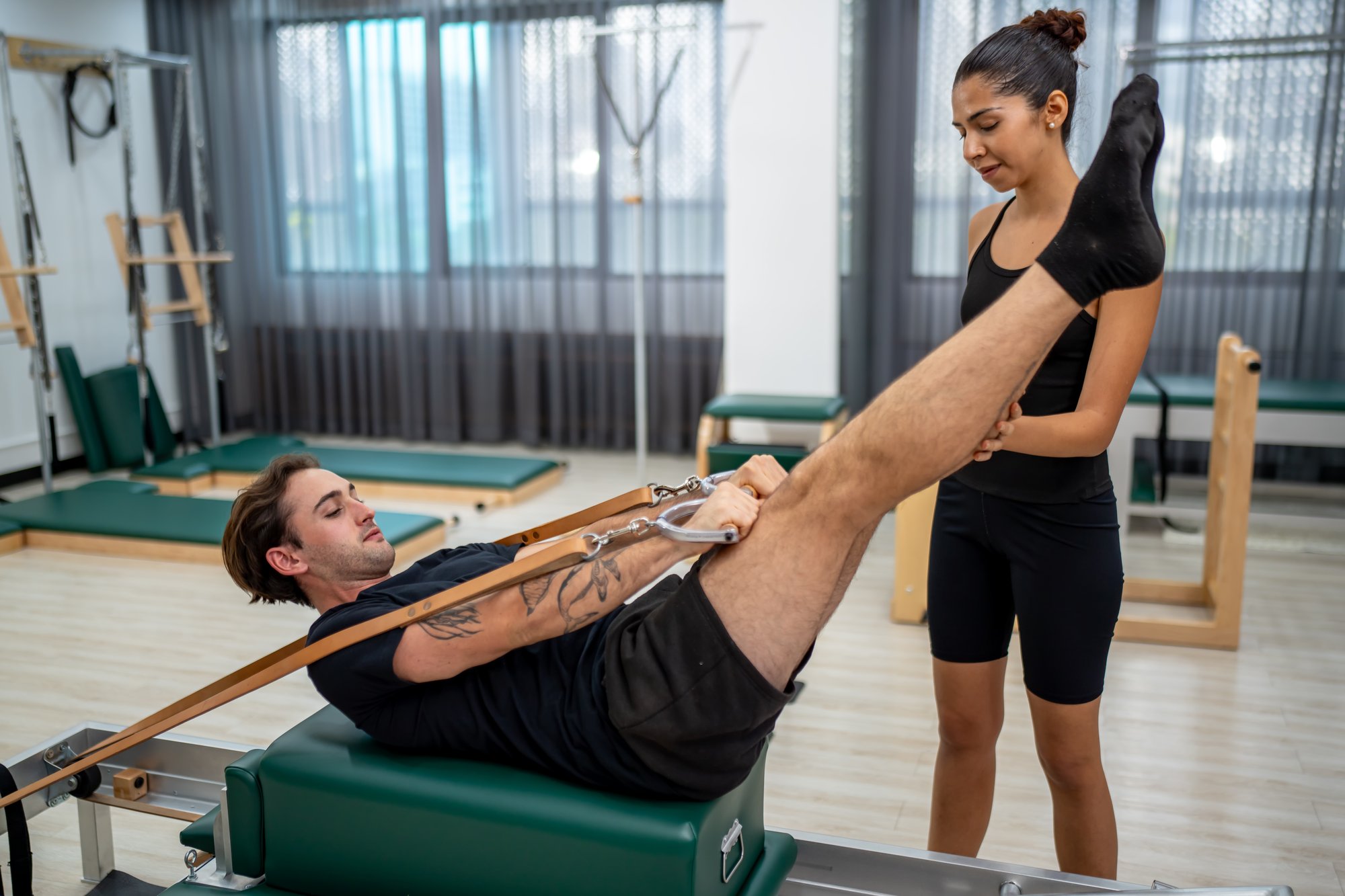 Band therapy with patient
